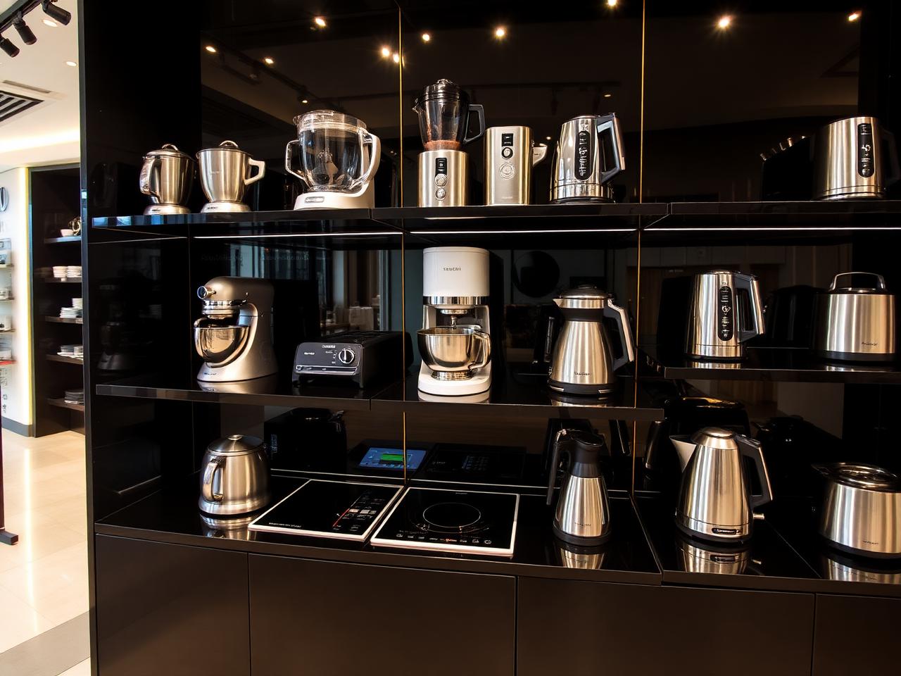 Premium kitchen appliances display